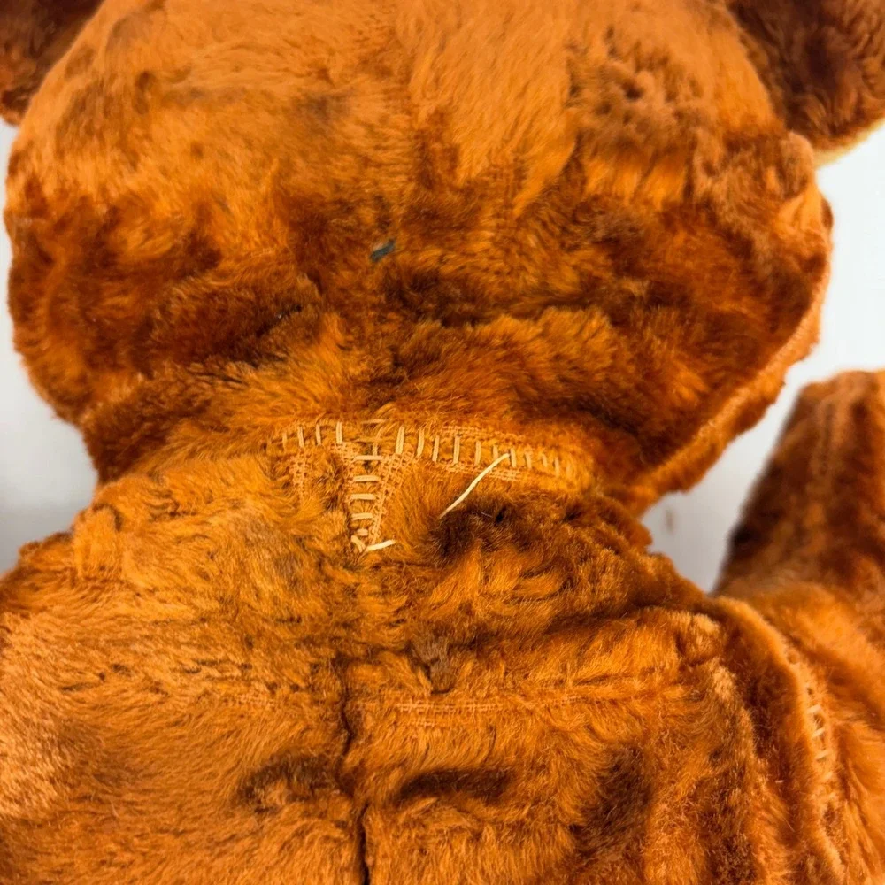 Vintage 60s Brown Tan Plush Teddy Bear Stuffed Animal Shabby Chic Well Loved